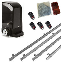 Φόρτωση εικόνας στο εργαλείο προβολής Συλλογής, Σετ μοτέρ συρόμενης πόρτας BRAVO 500 με ενσωματωμένο πινακοδέκτη, 4 τηλεχειριστήρια, 4m μεταλλική κρεμαγιέρα και φωτοκύτταρα με ανακλαστήρα