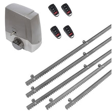 Φόρτωση εικόνας στο εργαλείο προβολής Συλλογής, Σετ μηχανισμού συρόμενης πόρτας Proteco MEKO-5 με ενσωματωμένο πινακοδέκτη, 4 τηλεχειριστήρια και 5m μεταλλική κρεμαγιέρα