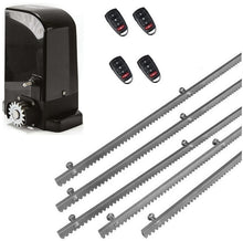 Φόρτωση εικόνας στο εργαλείο προβολής Συλλογής, Σετ μοτέρ συρόμενης πόρτας BRAVO 500 με ενσωματωμένο πινακοδέκτη, 4 τηλεχειριστήρια και 5m μεταλλική κρεμαγιέρα