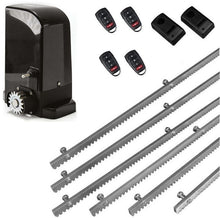 Φόρτωση εικόνας στο εργαλείο προβολής Συλλογής, Σετ μοτέρ συρόμενης πόρτας BRAVO 500 με ενσωματωμένο πινακοδέκτη, 4 τηλεχειριστήρια, 6m μεταλλική κρεμαγιέρα και φωτοκύτταρα ενσύρματα