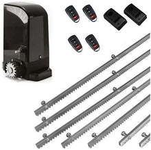 Φόρτωση εικόνας στο εργαλείο προβολής Συλλογής, Σετ μοτέρ συρόμενης πόρτας BRAVO 500 με ενσωματωμένο πινακοδέκτη, 4 τηλεχειριστήρια, 7m μεταλλική κρεμαγιέρα και φωτοκύτταρα ενσύρματα