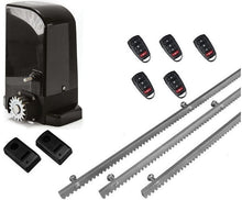 Φόρτωση εικόνας στο εργαλείο προβολής Συλλογής, Σετ μοτέρ συρόμενης πόρτας BRAVO 500 με ενσωματωμένο πινακοδέκτη, 5 τηλεχειριστήρια, 3m μεταλλική κρεμαγιέρα και φωτοκύτταρα ενσύρματα