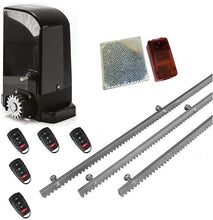 Φόρτωση εικόνας στο εργαλείο προβολής Συλλογής, Σετ μοτέρ συρόμενης πόρτας BRAVO 500 με ενσωματωμένο πινακοδέκτη, 5 τηλεχειριστήρια, 3m μεταλλική κρεμαγιέρα και φωτοκύτταρα με ανακλαστήρα