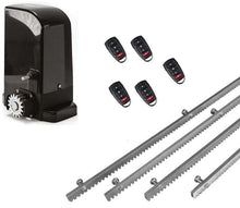 Φόρτωση εικόνας στο εργαλείο προβολής Συλλογής, Σετ μοτέρ συρόμενης πόρτας BRAVO 500 με ενσωματωμένο πινακοδέκτη, 5 τηλεχειριστήρια και 4m μεταλλική κρεμαγιέρα