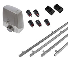 Φόρτωση εικόνας στο εργαλείο προβολής Συλλογής, Σετ μηχανισμού συρόμενης πόρτας Proteco MEKO-5 με ενσωματωμένο πινακοδέκτη, 5 τηλεχειριστήρια, 4m μεταλλική κρεμαγιέρα και φωτοκύτταρα ενσύρματα