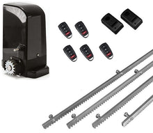 Φόρτωση εικόνας στο εργαλείο προβολής Συλλογής, Σετ μοτέρ συρόμενης πόρτας BRAVO 500 με ενσωματωμένο πινακοδέκτη, 5 τηλεχειριστήρια, 4m μεταλλική κρεμαγιέρα και φωτοκύτταρα ενσύρματα