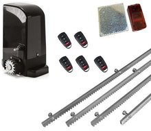 Φόρτωση εικόνας στο εργαλείο προβολής Συλλογής, Σετ μοτέρ συρόμενης πόρτας BRAVO 500 με ενσωματωμένο πινακοδέκτη, 5 τηλεχειριστήρια, 4m μεταλλική κρεμαγιέρα και φωτοκύτταρα με ανακλαστήρα