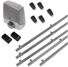 Φόρτωση εικόνας στο εργαλείο προβολής Συλλογής, Σετ μηχανισμού συρόμενης πόρτας Proteco MEKO-5 με ενσωματωμένο πινακοδέκτη, 5 τηλεχειριστήρια, 5m μεταλλική κρεμαγιέρα και φωτοκύτταρα ενσύρματα