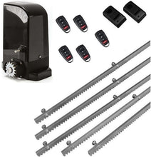 Φόρτωση εικόνας στο εργαλείο προβολής Συλλογής, Σετ μοτέρ συρόμενης πόρτας BRAVO 500 με ενσωματωμένο πινακοδέκτη, 5 τηλεχειριστήρια, 5m μεταλλική κρεμαγιέρα και φωτοκύτταρα ενσύρματα