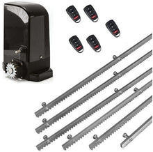 Φόρτωση εικόνας στο εργαλείο προβολής Συλλογής, Σετ μοτέρ συρόμενης πόρτας BRAVO 500 με ενσωματωμένο πινακοδέκτη, 5 τηλεχειριστήρια και 6m μεταλλική κρεμαγιέρα