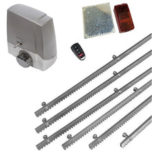 Φόρτωση εικόνας στο εργαλείο προβολής Συλλογής, Σετ μηχανισμού συρόμενης πόρτας MEKO-8 με ενσωματωμένο πινακοδέκτη, 1 τηλεχειριστήριο, 6m μεταλλική κρεμαγιέρα και φωτοκύτταρα ασύρματα