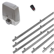 Φόρτωση εικόνας στο εργαλείο προβολής Συλλογής, Σετ μηχανισμού συρόμενης πόρτας MEKO-8 με ενσωματωμένο πινακοδέκτη, 1 τηλεχειριστήριο και 7m μεταλλική κρεμαγιέρα