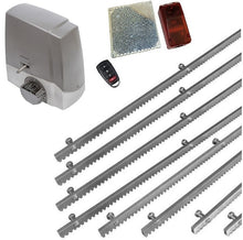 Φόρτωση εικόνας στο εργαλείο προβολής Συλλογής, Σετ μηχανισμού συρόμενης πόρτας MEKO-8 με ενσωματωμένο πινακοδέκτη, 1 τηλεχειριστήριο, 8m μεταλλική κρεμαγιέρα και φωτοκύτταρα ασύρματα