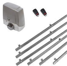 Φόρτωση εικόνας στο εργαλείο προβολής Συλλογής, Σετ μηχανισμού συρόμενης πόρτας MEKO-8 με ενσωματωμένο πινακοδέκτη, 2 τηλεχειριστήρια και 6m μεταλλική κρεμαγιέρα