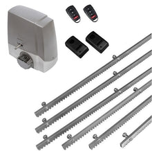 Φόρτωση εικόνας στο εργαλείο προβολής Συλλογής, Σετ μηχανισμού συρόμενης πόρτας MEKO-8 με ενσωματωμένο πινακοδέκτη, 2 τηλεχειριστήρια, 6m μεταλλική κρεμαγιέρα και φωτοκύτταρα ενσύρματα