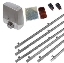 Φόρτωση εικόνας στο εργαλείο προβολής Συλλογής, Σετ μηχανισμού συρόμενης πόρτας MEKO-8 με ενσωματωμένο πινακοδέκτη, 2 τηλεχειριστήρια, 6m μεταλλική κρεμαγιέρα και φωτοκύτταρα ασύρματα