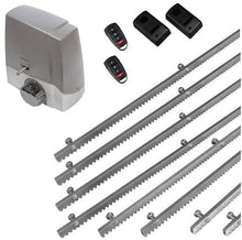 Φόρτωση εικόνας στο εργαλείο προβολής Συλλογής, Σετ μηχανισμού συρόμενης πόρτας MEKO-8 με ενσωματωμένο πινακοδέκτη, 2 τηλεχειριστήρια, 8m μεταλλική κρεμαγιέρα και φωτοκύτταρα ενσύρματα