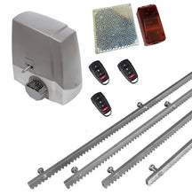 Φόρτωση εικόνας στο εργαλείο προβολής Συλλογής, Σετ μηχανισμού συρόμενης πόρτας MEKO-8 με ενσωματωμένο πινακοδέκτη, 3 τηλεχειριστήρια, 4m μεταλλική κρεμαγιέρα και φωτοκύτταρα ασύρματα