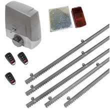 Φόρτωση εικόνας στο εργαλείο προβολής Συλλογής, Σετ μηχανισμού συρόμενης πόρτας MEKO-8 με ενσωματωμένο πινακοδέκτη, 3 τηλεχειριστήρια, 5m μεταλλική κρεμαγιέρα και φωτοκύτταρα ασύρματα