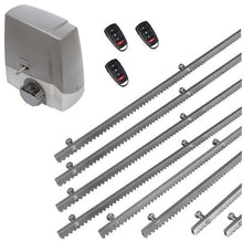 Φόρτωση εικόνας στο εργαλείο προβολής Συλλογής, Σετ μηχανισμού συρόμενης πόρτας MEKO-8 με ενσωματωμένο πινακοδέκτη, 3 τηλεχειριστήρια και 8m μεταλλική κρεμαγιέρα