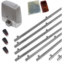 Φόρτωση εικόνας στο εργαλείο προβολής Συλλογής, Σετ μηχανισμού συρόμενης πόρτας MEKO-8 με ενσωματωμένο πινακοδέκτη, 3 τηλεχειριστήρια, 8m μεταλλική κρεμαγιέρα και φωτοκύτταρα ασύρματα