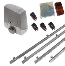 Φόρτωση εικόνας στο εργαλείο προβολής Συλλογής, Σετ μηχανισμού συρόμενης πόρτας MEKO-8 με ενσωματωμένο πινακοδέκτη, 4 τηλεχειριστήρια, 4m μεταλλική κρεμαγιέρα και φωτοκύτταρα ασύρματα