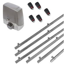 Φόρτωση εικόνας στο εργαλείο προβολής Συλλογής, Σετ μηχανισμού συρόμενης πόρτας MEKO-8 με ενσωματωμένο πινακοδέκτη, 5 τηλεχειριστήρια και 6m μεταλλική κρεμαγιέρα