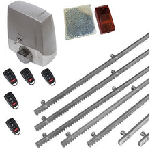 Φόρτωση εικόνας στο εργαλείο προβολής Συλλογής, Σετ μηχανισμού συρόμενης πόρτας MEKO-8 με ενσωματωμένο πινακοδέκτη, 5 τηλεχειριστήρια, 7m μεταλλική κρεμαγιέρα και φωτοκύτταρα ασύρματα