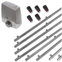 Φόρτωση εικόνας στο εργαλείο προβολής Συλλογής, Σετ μηχανισμού συρόμενης πόρτας MEKO-8 με ενσωματωμένο πινακοδέκτη, 5 τηλεχειριστήρια και 8m μεταλλική κρεμαγιέρα