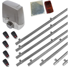 Φόρτωση εικόνας στο εργαλείο προβολής Συλλογής, Σετ μηχανισμού συρόμενης πόρτας MEKO-8 με ενσωματωμένο πινακοδέκτη, 5 τηλεχειριστήρια, 8m μεταλλική κρεμαγιέρα και φωτοκύτταρα ασύρματα