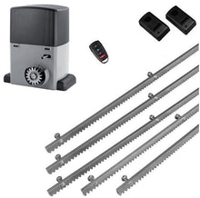 Φόρτωση εικόνας στο εργαλείο προβολής Συλλογής, Σετ μοτέρ συρόμενης πόρτας σε μπάνιο λαδιού NORTON-1000-OIL με ενσωματωμένο πινακοδέκτη, 1 τηλεχειριστήριo, 5m μεταλλική κρεμαγιέρα και φωτοκύτταρα ενσύρματα