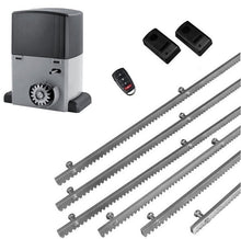 Φόρτωση εικόνας στο εργαλείο προβολής Συλλογής, Σετ μοτέρ συρόμενης πόρτας σε μπάνιο λαδιού NORTON-1000-OIL με ενσωματωμένο πινακοδέκτη, 1 τηλεχειριστήριo, 6m μεταλλική κρεμαγιέρα και φωτοκύτταρα ενσύρματα