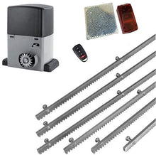 Φόρτωση εικόνας στο εργαλείο προβολής Συλλογής, Σετ μοτέρ συρόμενης πόρτας σε μπάνιο λαδιού NORTON-1000-OIL με ενσωματωμένο πινακοδέκτη, 1 τηλεχειριστήριo, 6m μεταλλική κρεμαγιέρα και φωτοκύτταρα ασύρματα