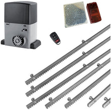 Φόρτωση εικόνας στο εργαλείο προβολής Συλλογής, Σετ μοτέρ συρόμενης πόρτας σε μπάνιο λαδιού NORTON-1000-OIL με ενσωματωμένο πινακοδέκτη, 1 τηλεχειριστήριo, 7m μεταλλική κρεμαγιέρα και φωτοκύτταρα ασύρματα