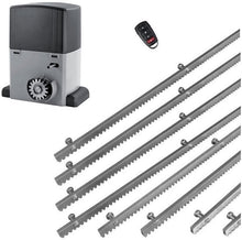 Φόρτωση εικόνας στο εργαλείο προβολής Συλλογής, Σετ μοτέρ συρόμενης πόρτας σε μπάνιο λαδιού NORTON-1000-OIL με ενσωματωμένο πινακοδέκτη, 1 τηλεχειριστήριo και 8m μεταλλική κρεμαγιέρα