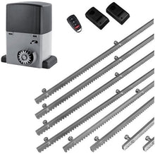 Φόρτωση εικόνας στο εργαλείο προβολής Συλλογής, Σετ μοτέρ συρόμενης πόρτας σε μπάνιο λαδιού NORTON-1000-OIL με ενσωματωμένο πινακοδέκτη, 1 τηλεχειριστήριo, 8m μεταλλική κρεμαγιέρα και φωτοκύτταρα ενσύρματα