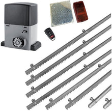 Φόρτωση εικόνας στο εργαλείο προβολής Συλλογής, Σετ μοτέρ συρόμενης πόρτας σε μπάνιο λαδιού NORTON-1000-OIL με ενσωματωμένο πινακοδέκτη, 1 τηλεχειριστήριo, 8m μεταλλική κρεμαγιέρα και φωτοκύτταρα ασύρματα