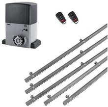 Φόρτωση εικόνας στο εργαλείο προβολής Συλλογής, Σετ μοτέρ συρόμενης πόρτας σε μπάνιο λαδιού NORTON-1000-OIL με ενσωματωμένο πινακοδέκτη, 2 τηλεχειριστήρια και 5m μεταλλική κρεμαγιέρα