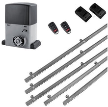 Φόρτωση εικόνας στο εργαλείο προβολής Συλλογής, Σετ μοτέρ συρόμενης πόρτας σε μπάνιο λαδιού NORTON-1000-OIL με ενσωματωμένο πινακοδέκτη, 2 τηλεχειριστήρια, 5m μεταλλική κρεμαγιέρα και φωτοκύτταρα ενσύρματα