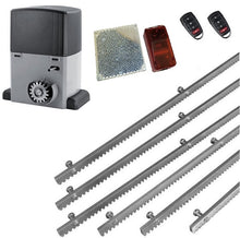 Φόρτωση εικόνας στο εργαλείο προβολής Συλλογής, Σετ μοτέρ συρόμενης πόρτας σε μπάνιο λαδιού NORTON-1000-OIL με ενσωματωμένο πινακοδέκτη, 2 τηλεχειριστήρια, 6m μεταλλική κρεμαγιέρα και φωτοκύτταρα ασύρματα