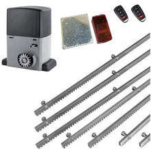 Φόρτωση εικόνας στο εργαλείο προβολής Συλλογής, Σετ μοτέρ συρόμενης πόρτας σε μπάνιο λαδιού NORTON-1000-OIL με ενσωματωμένο πινακοδέκτη, 2 τηλεχειριστήρια, 7m μεταλλική κρεμαγιέρα και φωτοκύτταρα ασύρματα