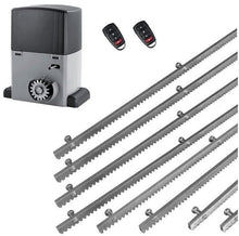 Φόρτωση εικόνας στο εργαλείο προβολής Συλλογής, Σετ μοτέρ συρόμενης πόρτας σε μπάνιο λαδιού NORTON-1000-OIL με ενσωματωμένο πινακοδέκτη, 2 τηλεχειριστήρια και 8m μεταλλική κρεμαγιέρα