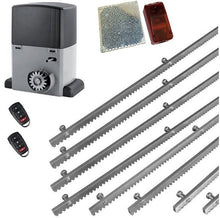 Φόρτωση εικόνας στο εργαλείο προβολής Συλλογής, Σετ μοτέρ συρόμενης πόρτας σε μπάνιο λαδιού NORTON-1000-OIL με ενσωματωμένο πινακοδέκτη, 2 τηλεχειριστήρια, 8m μεταλλική κρεμαγιέρα και φωτοκύτταρα ασύρματα