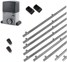 Φόρτωση εικόνας στο εργαλείο προβολής Συλλογής, Σετ μοτέρ συρόμενης πόρτας σε μπάνιο λαδιού NORTON-1000-OIL με ενσωματωμένο πινακοδέκτη, 2 τηλεχειριστήρια, 9m μεταλλική κρεμαγιέρα και φωτοκύτταρα ενσύρματα