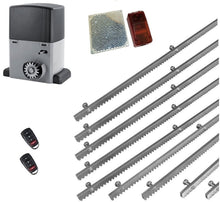 Φόρτωση εικόνας στο εργαλείο προβολής Συλλογής, Σετ μοτέρ συρόμενης πόρτας σε μπάνιο λαδιού NORTON-1000-OIL με ενσωματωμένο πινακοδέκτη, 2 τηλεχειριστήρια, 9m μεταλλική κρεμαγιέρα και φωτοκύτταρα ασύρματα