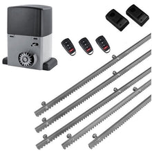 Φόρτωση εικόνας στο εργαλείο προβολής Συλλογής, Σετ μοτέρ συρόμενης πόρτας σε μπάνιο λαδιού NORTON-1000-OIL με ενσωματωμένο πινακοδέκτη, 3 τηλεχειριστήρια, 5m μεταλλική κρεμαγιέρα και φωτοκύτταρα ενσύρματα