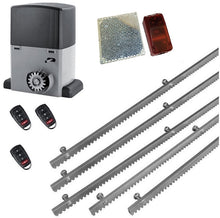 Φόρτωση εικόνας στο εργαλείο προβολής Συλλογής, Σετ μοτέρ συρόμενης πόρτας σε μπάνιο λαδιού NORTON-1000-OIL με ενσωματωμένο πινακοδέκτη, 3 τηλεχειριστήρια, 5m μεταλλική κρεμαγιέρα και φωτοκύτταρα ασύρματα