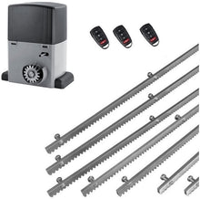 Φόρτωση εικόνας στο εργαλείο προβολής Συλλογής, Σετ μοτέρ συρόμενης πόρτας σε μπάνιο λαδιού NORTON-1000-OIL με ενσωματωμένο πινακοδέκτη, 3 τηλεχειριστήρια και 7m μεταλλική κρεμαγιέρα