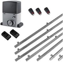 Φόρτωση εικόνας στο εργαλείο προβολής Συλλογής, Σετ μοτέρ συρόμενης πόρτας σε μπάνιο λαδιού NORTON-1000-OIL με ενσωματωμένο πινακοδέκτη, 3 τηλεχειριστήρια, 7m μεταλλική κρεμαγιέρα και φωτοκύτταρα ενσύρματα