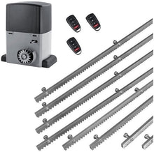 Φόρτωση εικόνας στο εργαλείο προβολής Συλλογής, Σετ μοτέρ συρόμενης πόρτας σε μπάνιο λαδιού NORTON-1000-OIL με ενσωματωμένο πινακοδέκτη, 3 τηλεχειριστήρια και 8m μεταλλική κρεμαγιέρα